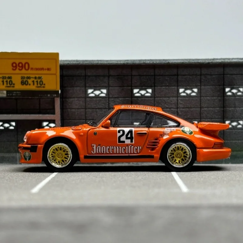 Marster 1:64 Porsche 911 930 Turbo geyik kafası livery - open-cover alaşım araba modeli