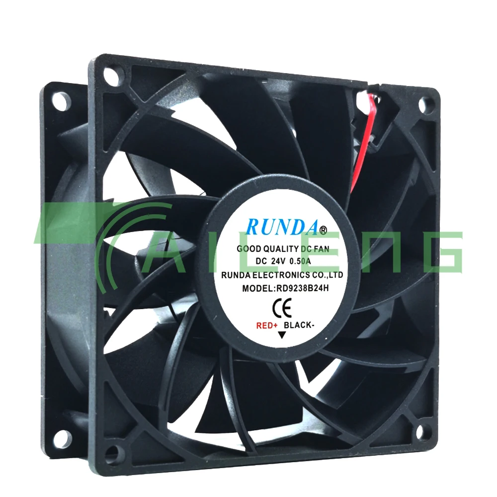 92mm powerful cooling fan For RUNDA 9038 90X90X38MM DC 24V 0.50A GOOD QUALITY dual ball Cooling FAN RD9238B24H