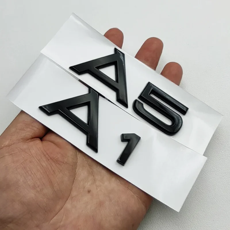 Audi 3D ABS Black Sline A1 A2 A3 A4 A5 A6 A7 A8 Logo Emblem Auto Badge Trunk Decal Sticker Car Fender Sticker Accessories