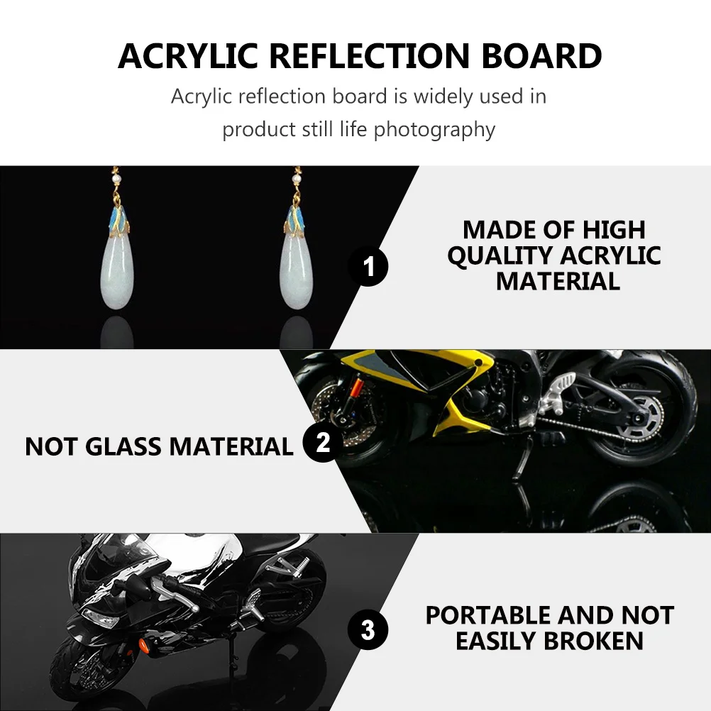 

4pcs Acrylic Mirror Board Multi-Use Reflection Plate Photography Props For Makeup Food Jewelry Flat Lay Shoots Photo