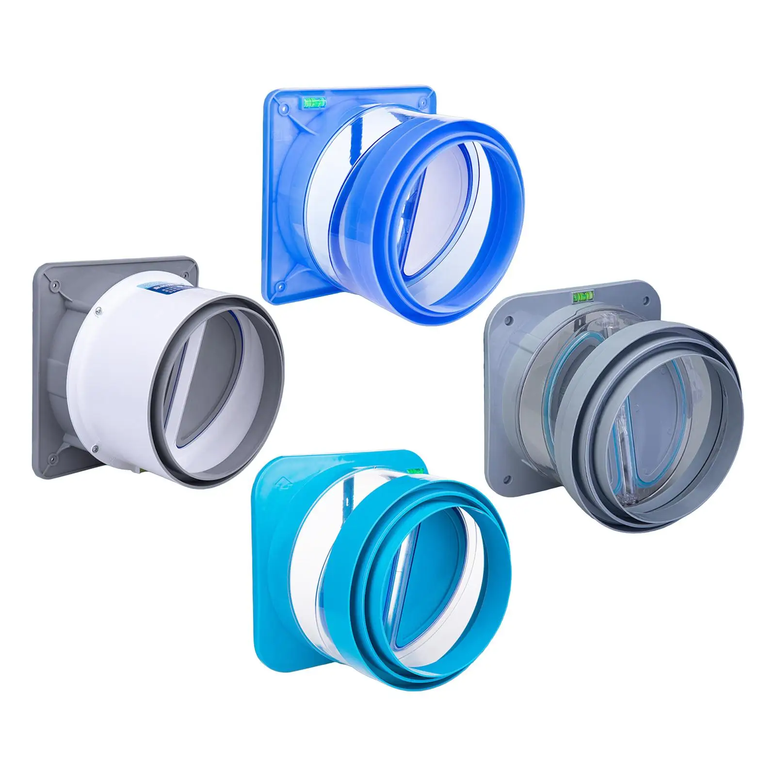 Butterfly Check Valve Duct Draft Stopper with Flange Kitchen Flue Check Valve for Ducting Hose Kitchen Exhaust Fans Bathroom