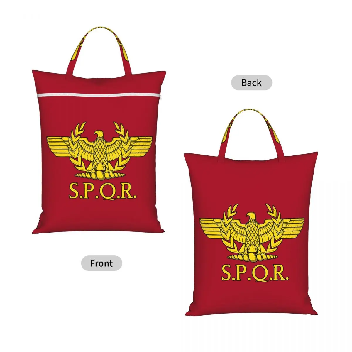 Rome SPQR Roman Travel Laundry Bag Waterproof Reusable Dirty Clothes Pouch Gym Yoga Camping Washing Basket