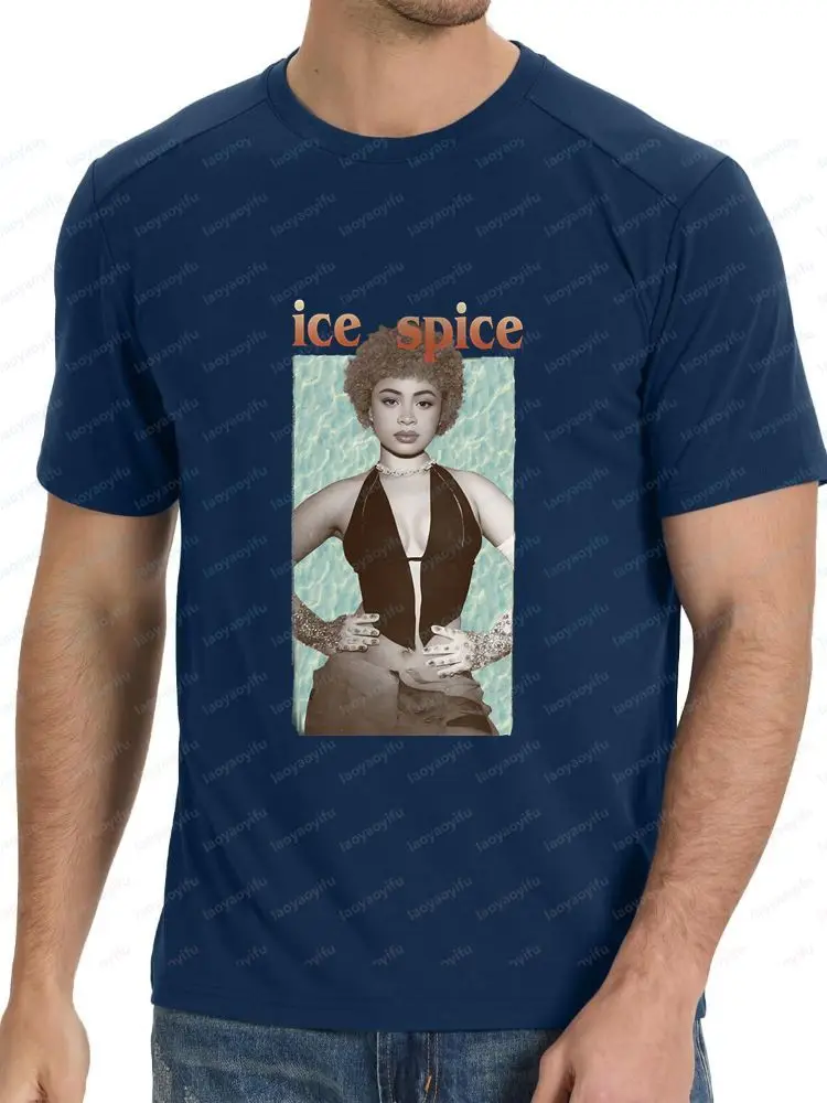 Ice Spice Unique Style Trendy Harajuku Short-Sleeved Shirt for Both Men and Women - Patterned Pure Cotton T-Shirt