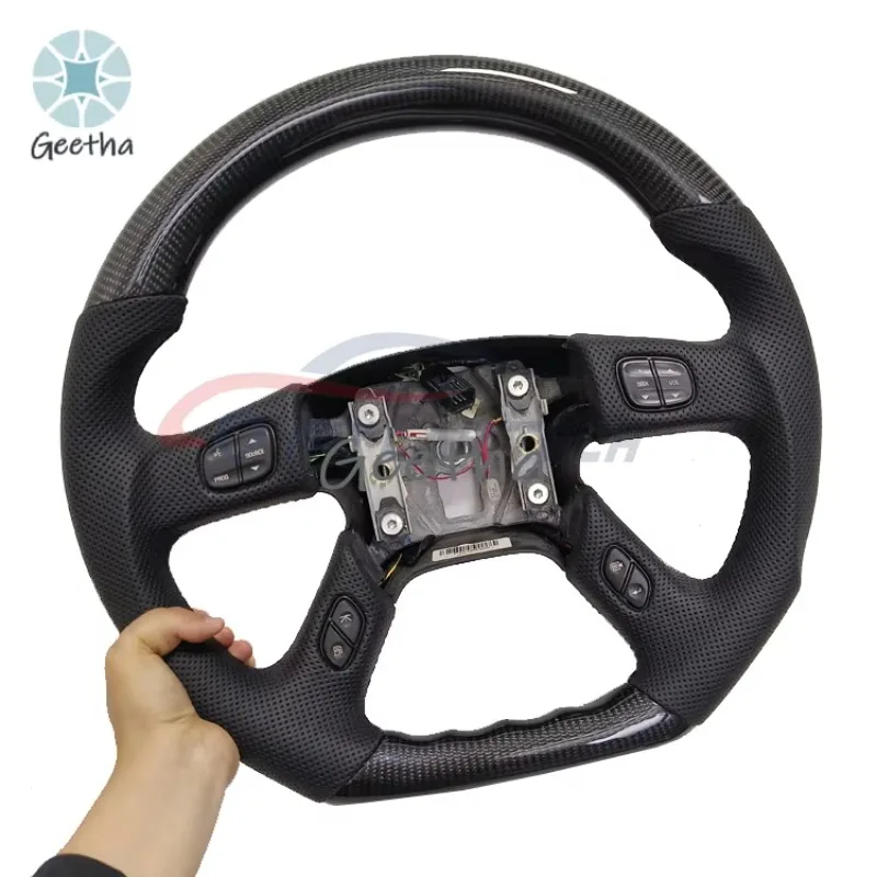 

Carbon Fiber and Leather Steering Wheel for 2003-2007 Chevrolet Silverado GMC Hummer H2 Body kit bumper