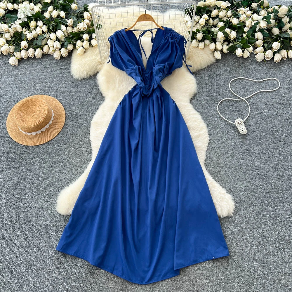 Chique vintage driedimensionale vetersluiting Elegante Fee Koreaanse mode Boho Zonnejurk dameskleding ceremoniejurken