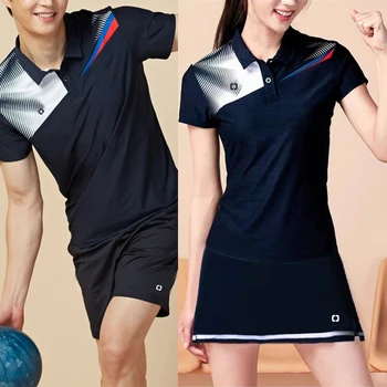 New quick-drying badminton suit suit men and women table tennis tennis running sports short-sleeved team competition team unifor