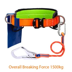 Single Waist Safety Harness High-altitude Work Safety Belt Outdoor Climbing Training Electrician Construction Protect Equipment