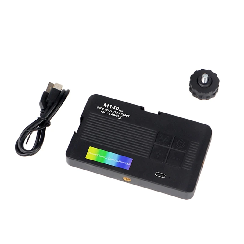 A56G-RGB Video Light Photography Fill Camera Lighting Panel CRI95+ 2700-6500K LCD Display Cold Shoe For Vlog DSLR