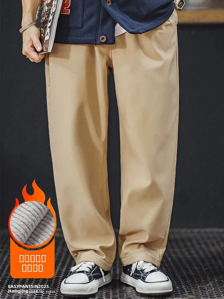 

Мужские повседневные брюки Maden American Sle, водонепроницаемые, на флисовой подкладке, с манжетами, для активного отдыха, осенне-зимние, из полиэфирного волокна, прямого кроя