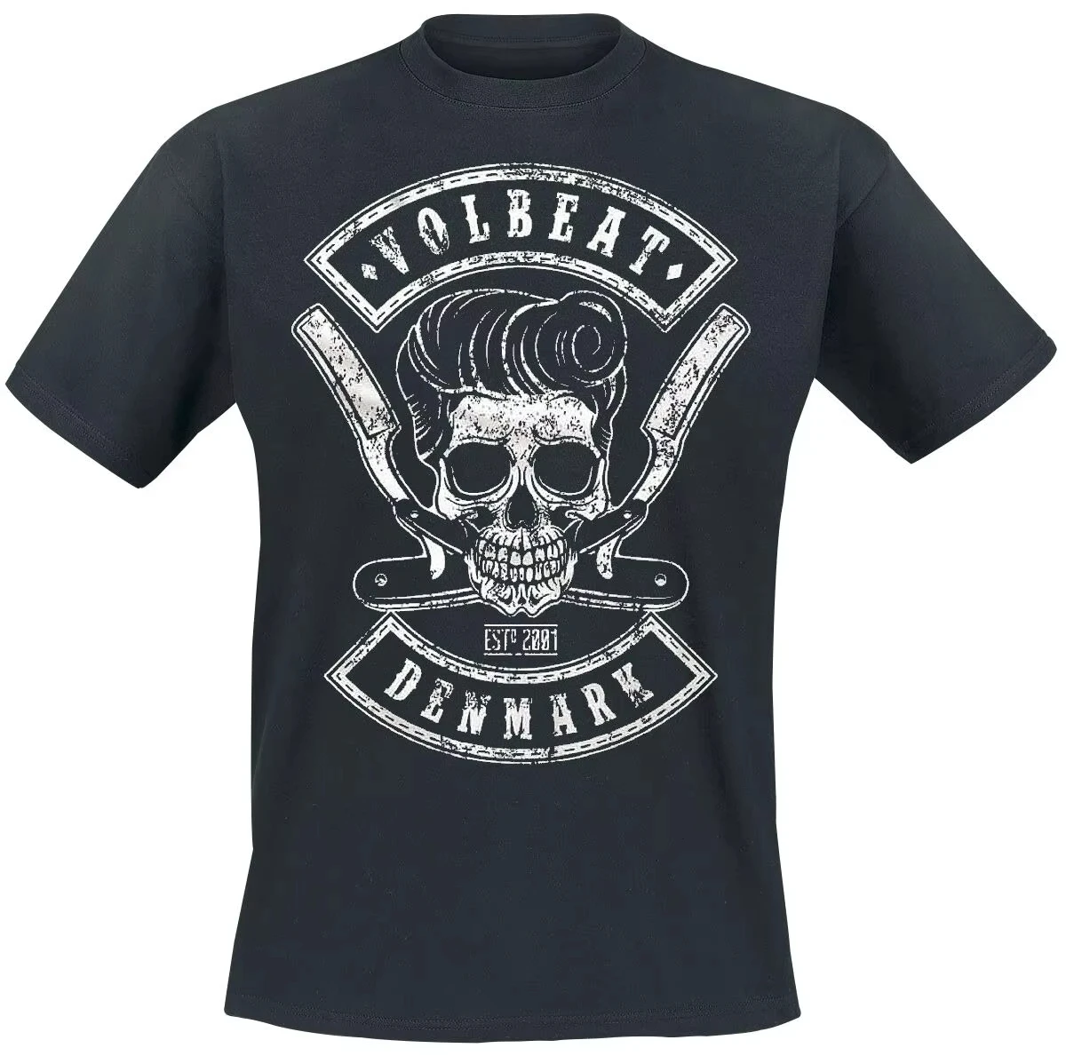 Skull Art Volbeat Band T-Shirt Baumwolle Grafik-T-Shirt Herren Damen Sommer Streetwear