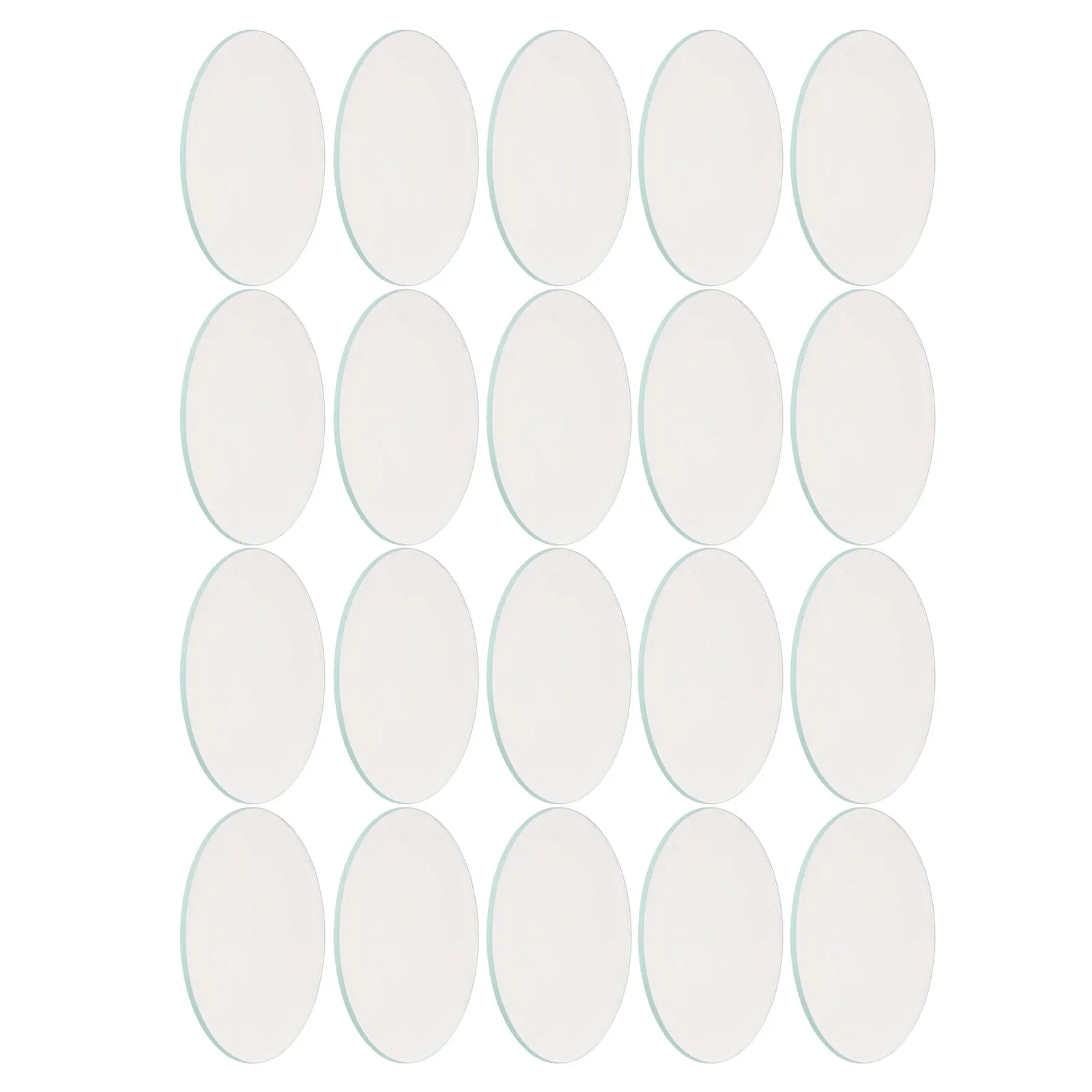 20Pcs Spotlight Lens Cover Glass Transparent Heat Resistant Polished Edge for Gu10 Mr16 Downlight Ceiling Lights