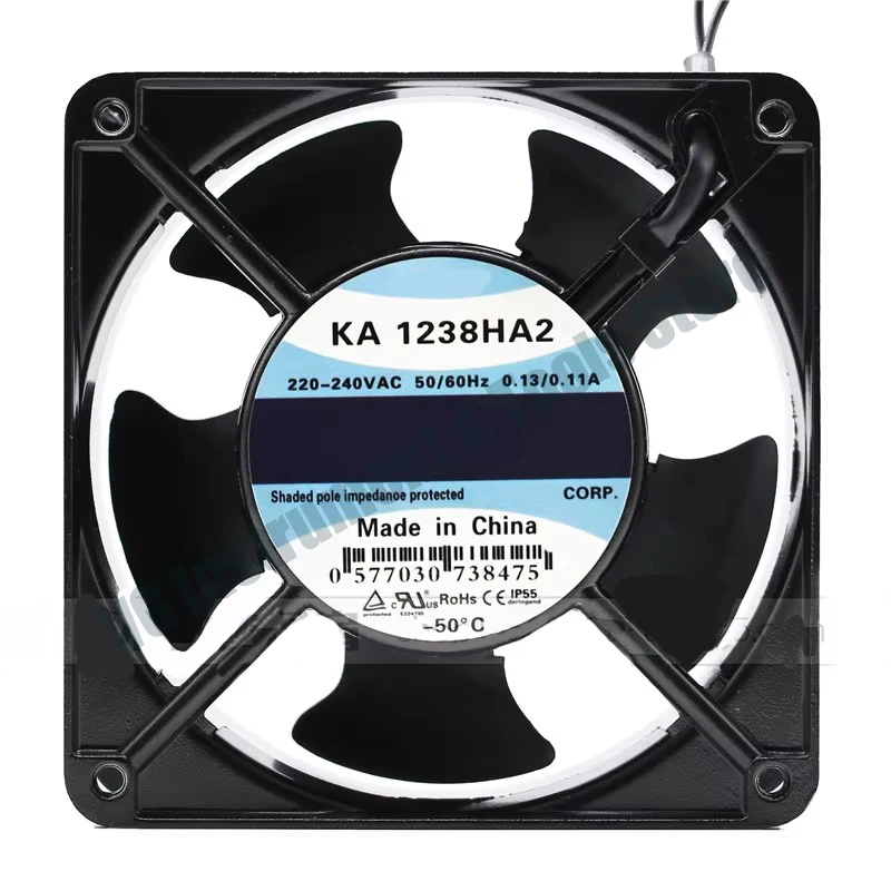 New For Original Cooling Fan KA1238HA2 220V 12cm 12038 120*38mm Aluminum Frame Axial Fan