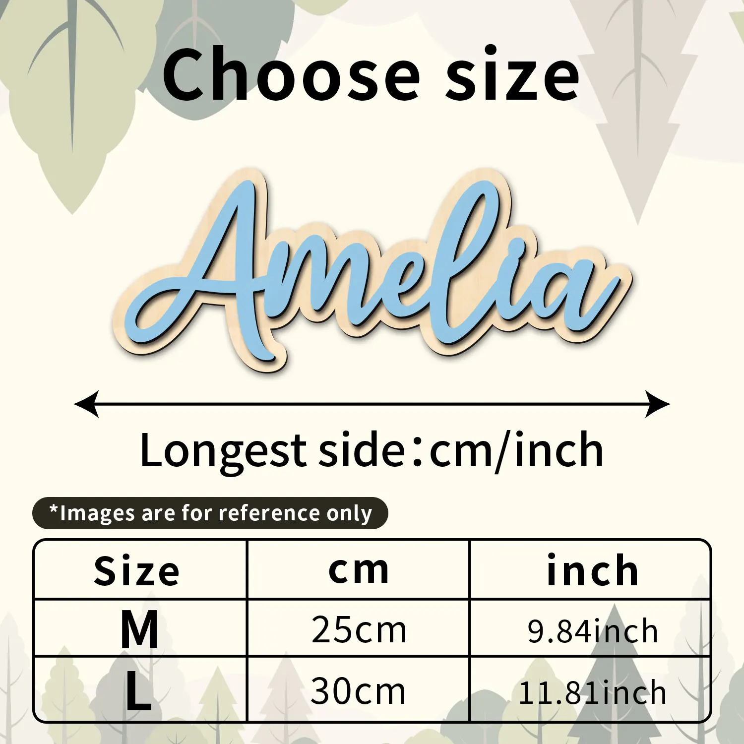 1pc Customized Wooden Name Decoration Plaque, Available in Multiple Colors, for Home Decoration and Children's Room Wall Decorat view 3