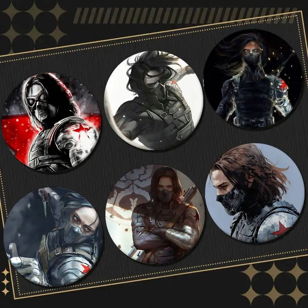 Bucky Barnes Wintersoldat Abzeichen Anstecknadeln Anstecknadeln Hutnadeln Broschen Geschenke Dekor Rucksäcke