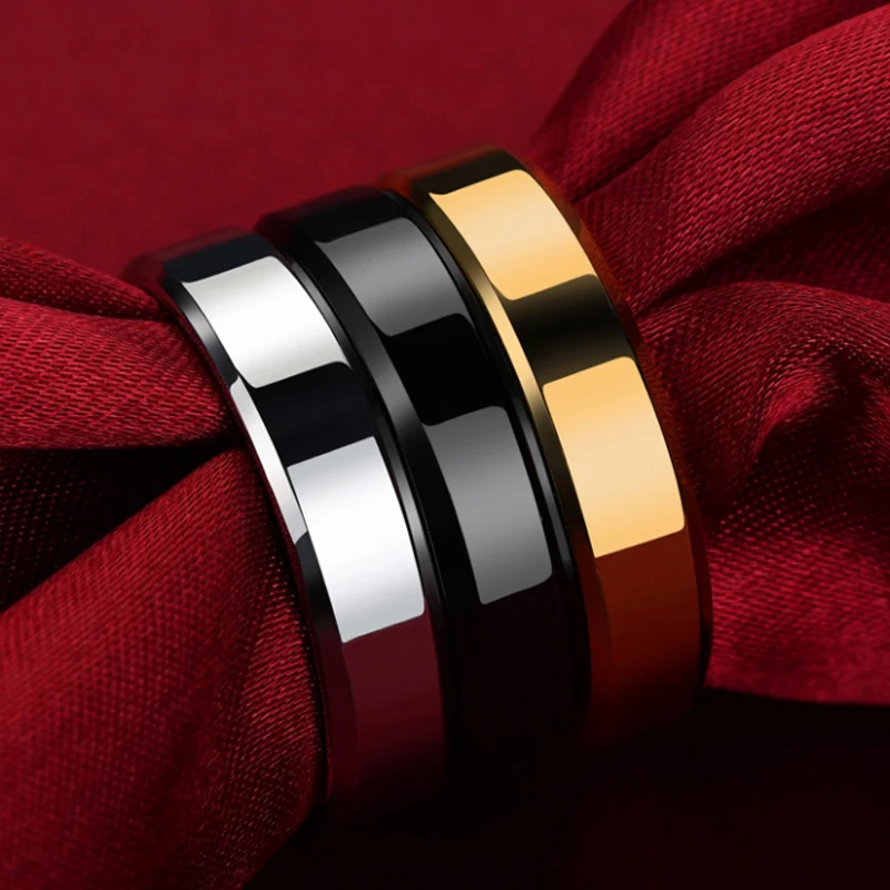 

Letdiffery Personalized Finishon Special Ring for Women Men Stainless Steel Item Link Jewelry Gifts