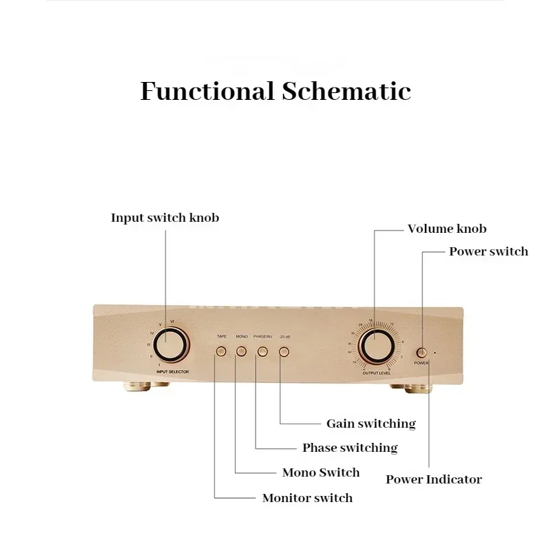 AMXEKR Reference Swiss FM Line FM266 MK2 Preamplifier HIEND Audio Amplifier HiFi Home Theater Amplifier Speaker Protection