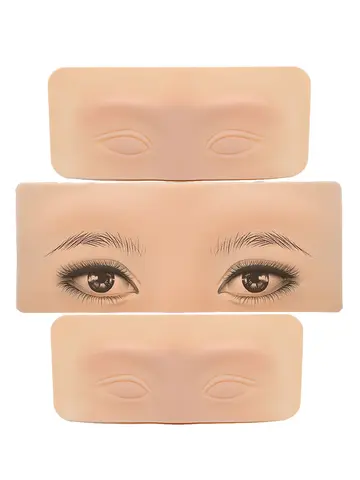 문신 연습용 실리콘 피부 – 3D 영구 메이크업 및 마이크로 블레이딩을 위한 눈썹 아이라인 모델, 초보자와 전문가용