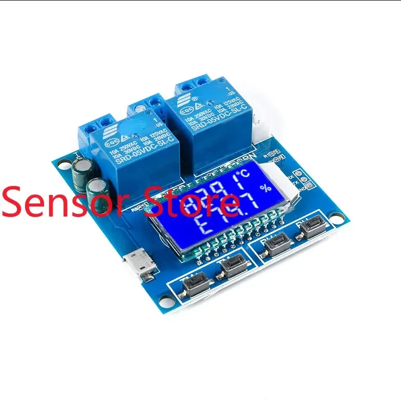 

5 шт. XY-TR01 цифровой контроллер температуры и влажности 2-в-1 с дисплеем, высокоточная плата управления с двойным выходом