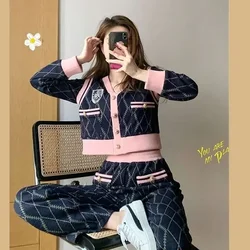 New Korean Sport Suit for Women Spring Autumn 2024 Fashion Clothing Two-piece Set Tracksuit Women Sportswear Set Female Outfits