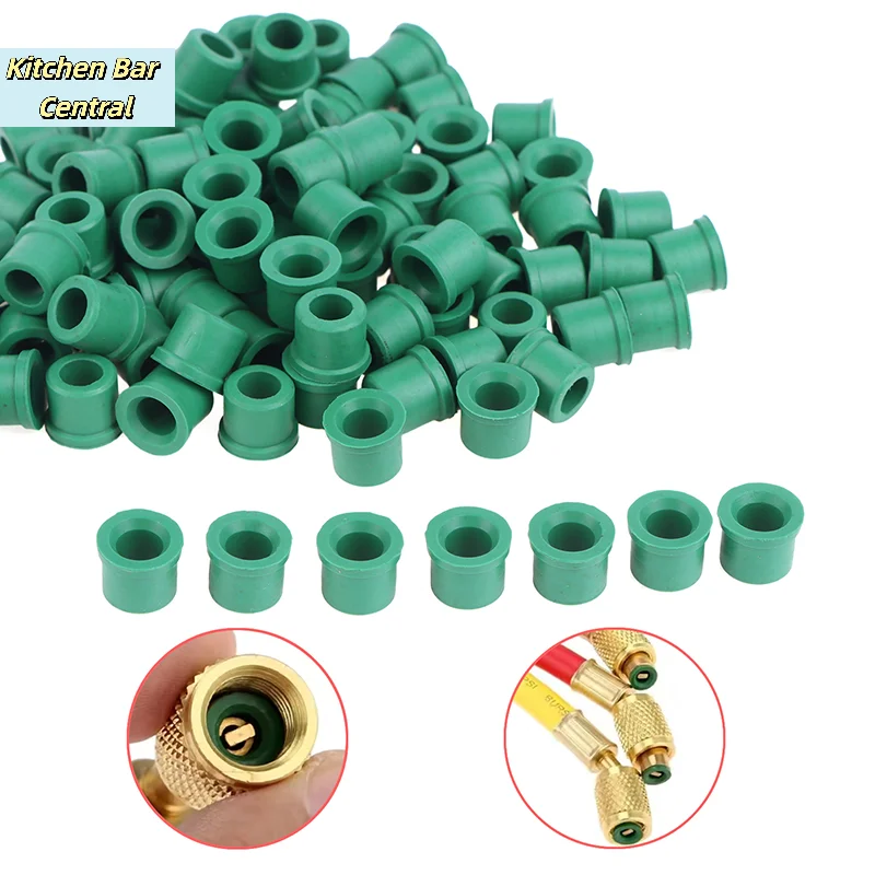 【50/100 Peças de Juntas de Borracha para R410A/R134A, Engate Rápido de 1/4”, Mangueira de Carga HVAC, Kit de Reparo de Juntas O-Ring para Vedação de Manifold】