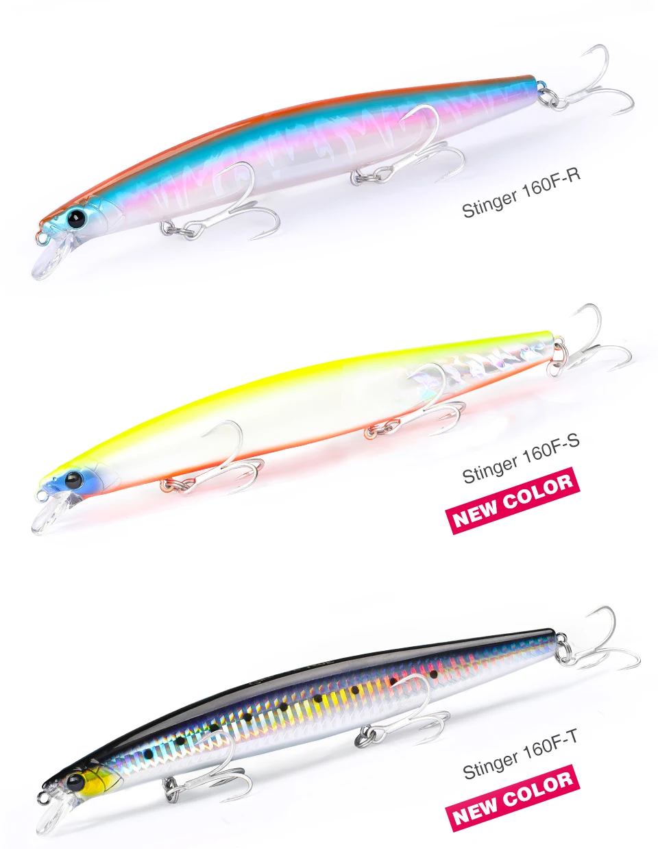 TSURINOYA 160F Schwimmender Minnow-Angelköder STINGER 163 mm 31 g Langer Wurf Künstlicher Seebarsch Salzwasser Große harte Köder – Detail 24