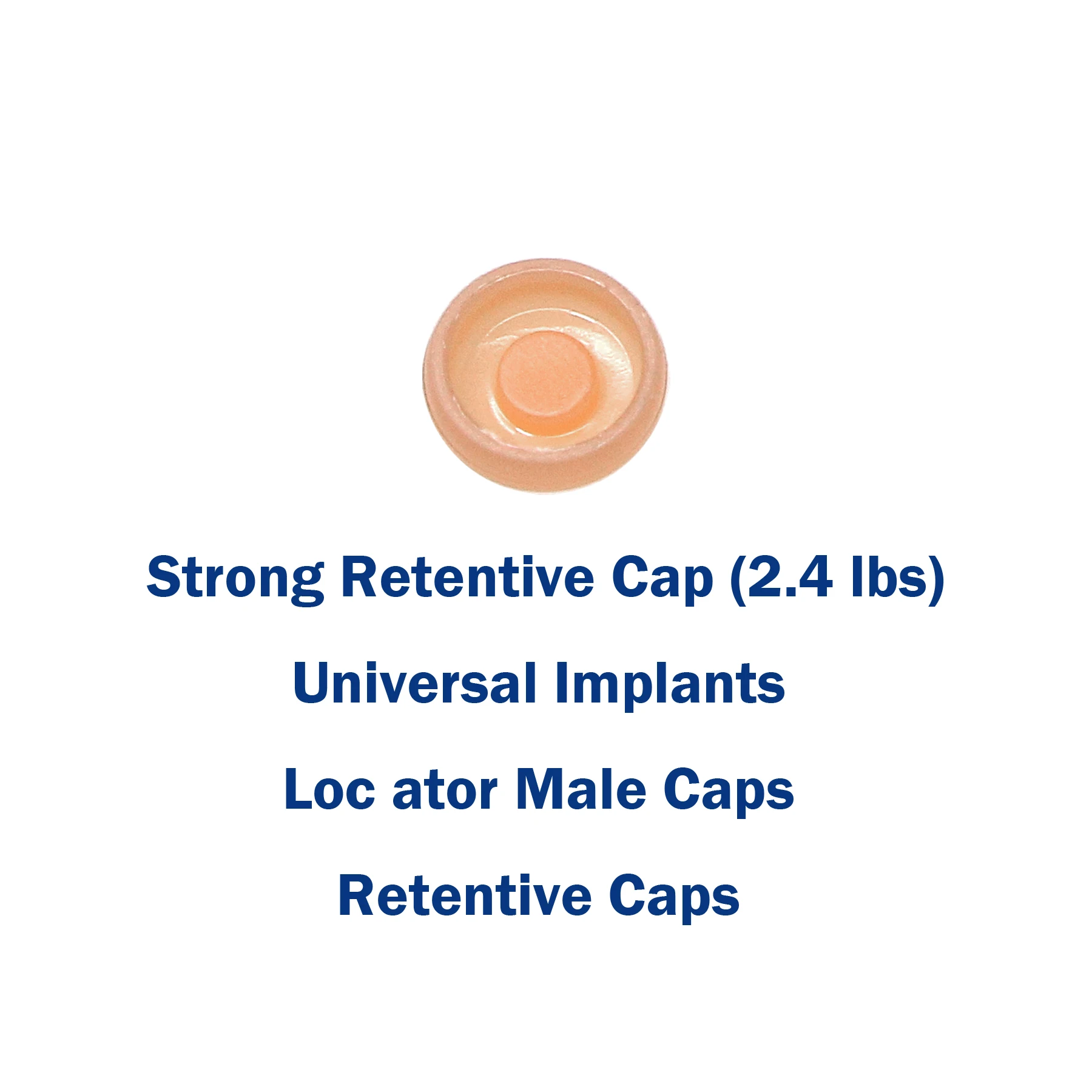 2.4lbs L0cator Male Retentive Caps Dental Implant Overdenture Attachment Universal Locator Insert for Prosthesis Restoration