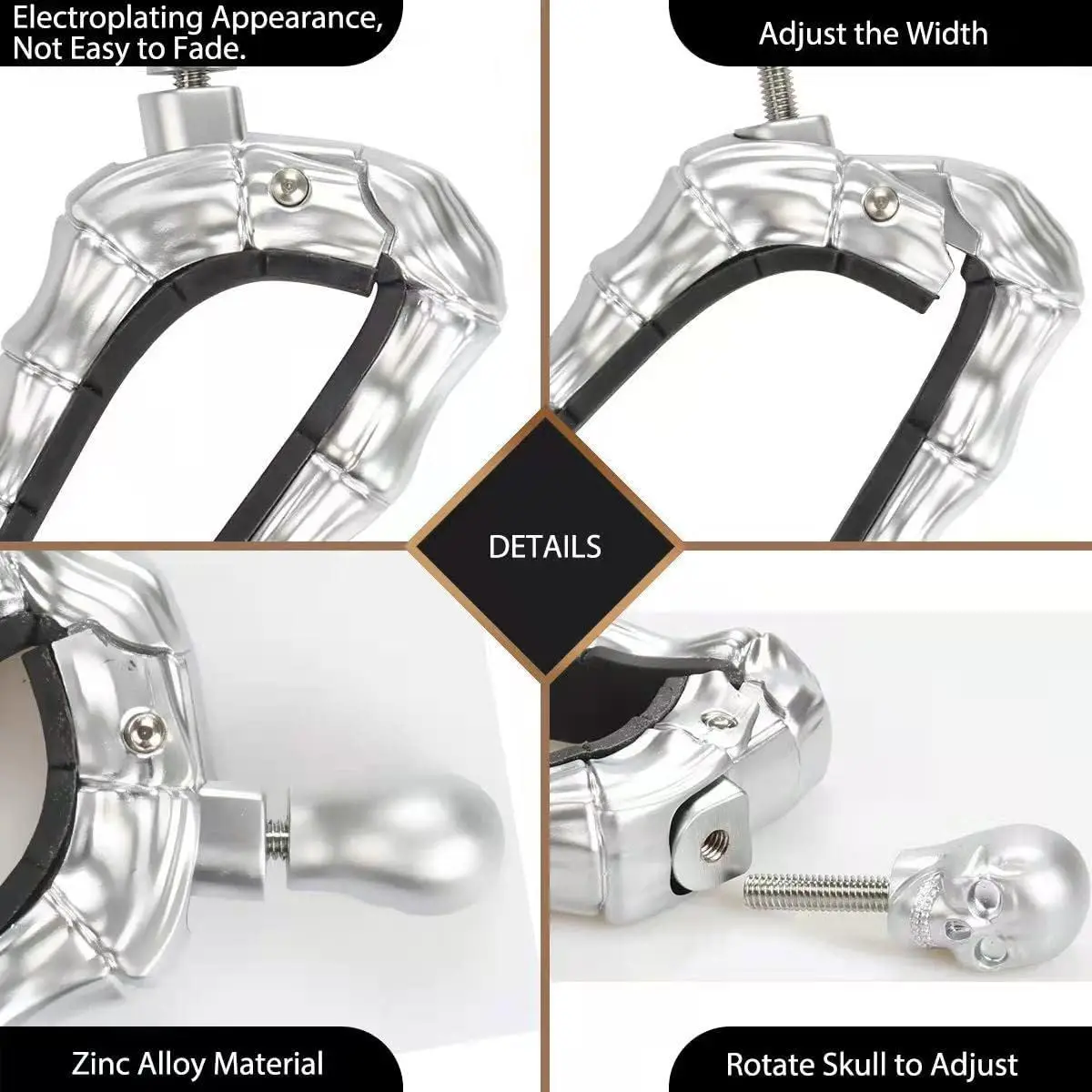Guitar Capo Skull Capo for Acoustic and Electric Guitar Skeleton Head Ukulele Capo for Banjo Mandolin Bass and Classical Guitar view 6