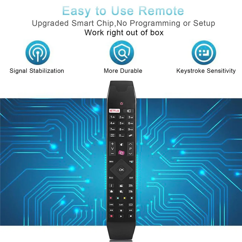 RC49141 Replace Remote Control for Hitachi TV 2HB1W66L 40HB1W66L 32HB4T41 32HB4T61 32HB4T61-Z 2HB4T61H 32HB4T62