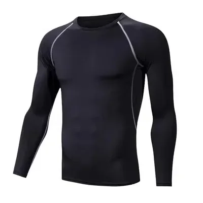

Sports quick-drying tights men's spring and autumn fitness basketball clothes running training clothes high elastic top