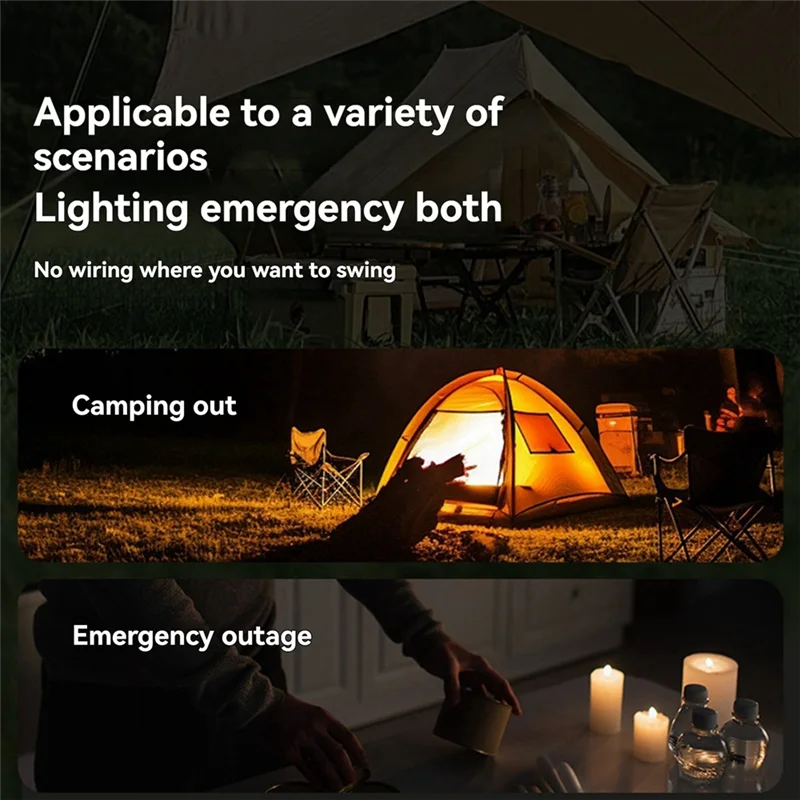 

Outdoor Rechargeable Camping Light Portable Tent Hanging Light Night Fishing Lighting Emergency Work Maintenance Light