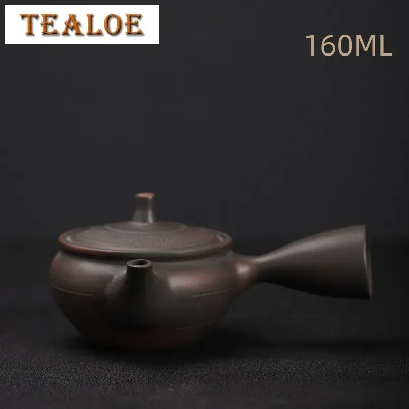 مقبض جانبي من الفخار الأرجواني إبريق شاي من السيراميك Pu erh معدات صنع الشاي طقم شاي الكونغ فو الصيني