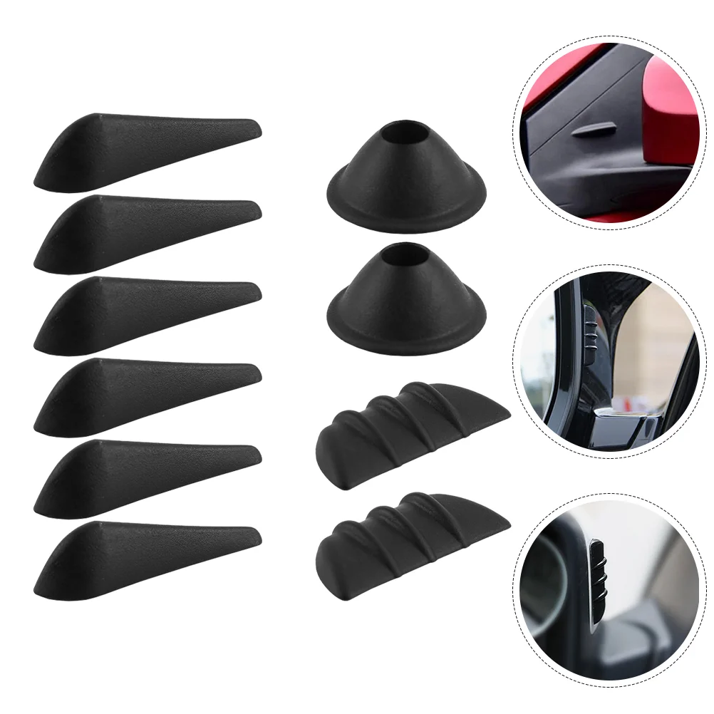 

10 Pcs Wind Noise Reduction Package Car Spoiler Wing Kit Sound Insulation Mat Spoilers Supply Accessory Plastic Tool