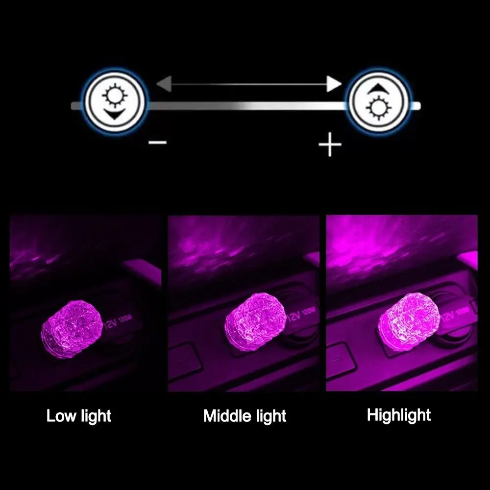 Portable LED Car Atmosphere Lamp Multicolor Gradient Brightness Adjustable Interior Ambient Lamp Plug and Play Touch Control