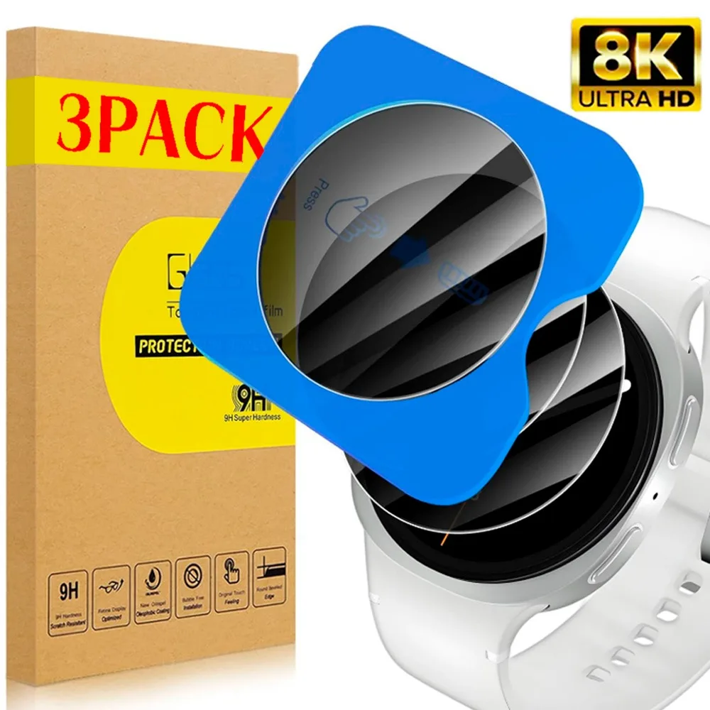 

Простая установка закаленного стекла против шпионажа для Samsung Galaxy Watch 8, классическая HD пленка против царапин для Galaxy Watch Utral-2025, 40/44 мм
