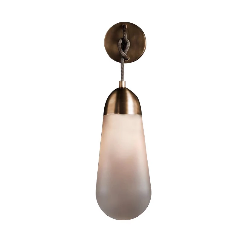 

Современный американский дизайн, ретро-текстура, стеклянные настенные светильники, медные лампы для домашних приборов, светодиодные лампы E27, светильники с регулируемой яркостью для прихожей, ванной комнаты