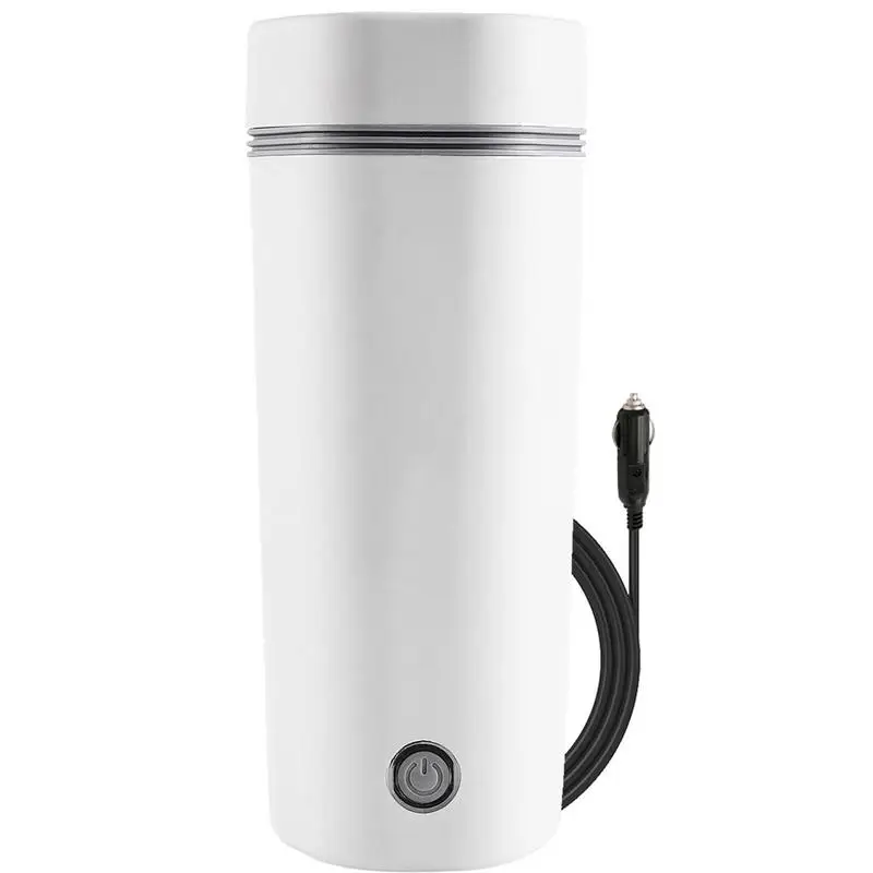 

12V Portable Car Heating Cup 350ml Stainless Steel Water Warmer Bottle Thermos Cup Car Kettle For Travel Car