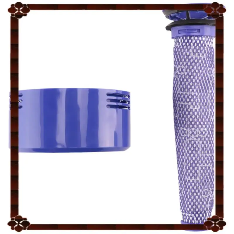 فلتر مسبق للتسليم لمدة 24 ساعة + طقم فلتر HEPA لمكنسة دايسون V7، V8 اللاسلكية، فلتر مسبق بديل وفلتر ما بعد