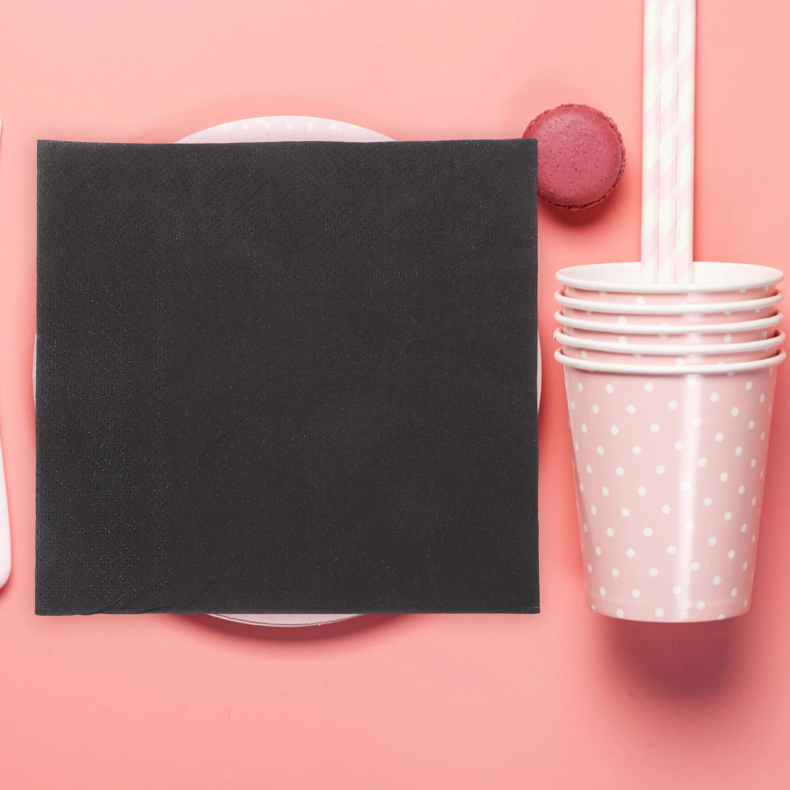 

Black Napkins 6.5x6.5inch Double Layered Disposable Party Wedding Birthday Event Supplies Cocktail Dessert Paper Napkin