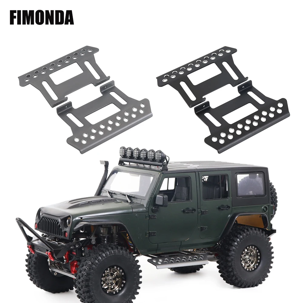 2 Stuks Aluminium SCX10 Rock Slider Side Stap Voor 1/10 Rc Auto Crawler Axiale SCX10ii 90046 90047 Wrangler RC4WD d90 TF2 Upgrade