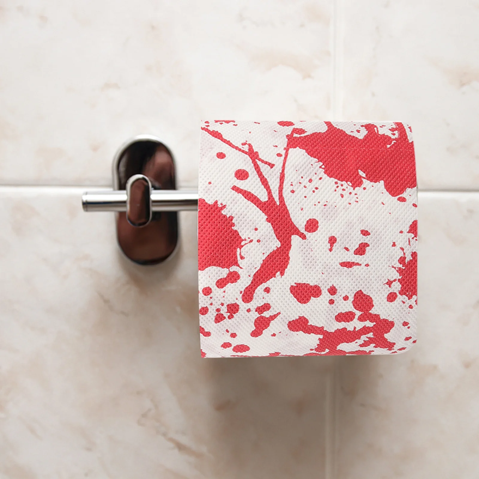 Papier Toilette pour HOUnique, Décoration d'Halloween Imprimée, Boissons Décoratives, Rouge, Enfant