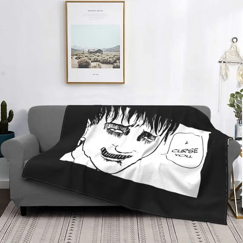 Souichi Tsujii,Junji Ito Uzumaki Horror Anime Blanket Thick Bedspread High-Grade Skin Friendly For Sofa Bedroom