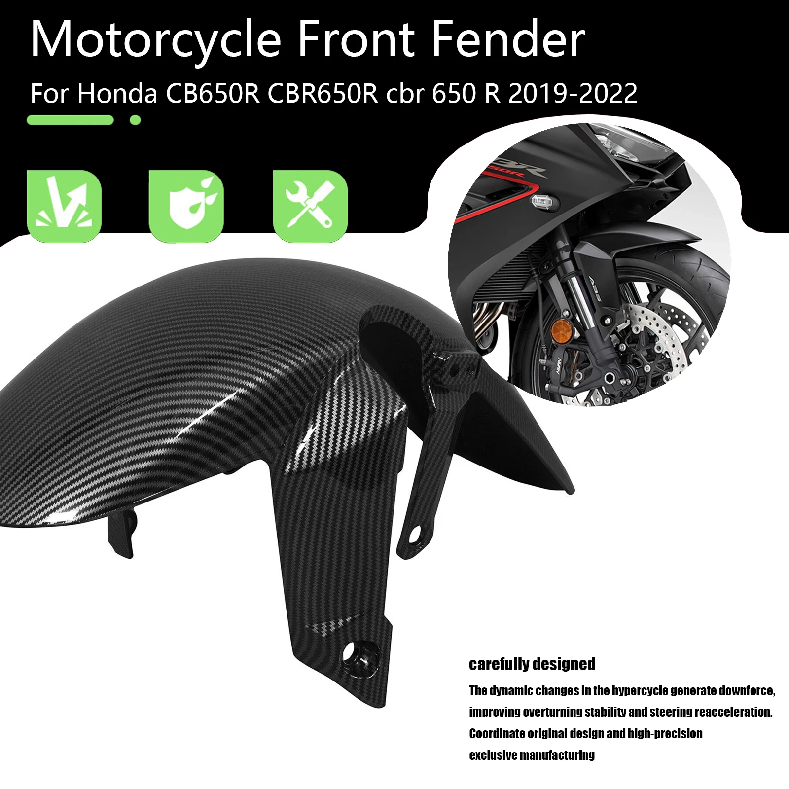 For Honda CB650R CBR650R cbr 650 R 2019-2022 Motorcycle Front Wheel Tire Fender Mudguard Cover Mud Splash Guard Protector