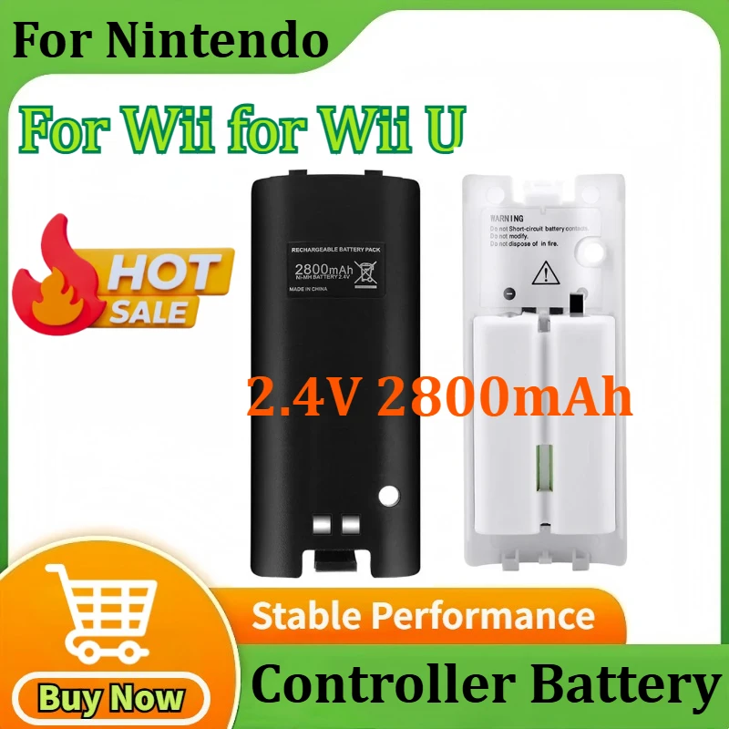 

2.4V 2800mAh Rechargeable Batteries for Nintendo for Wii for Wii U Remote Controller Battery