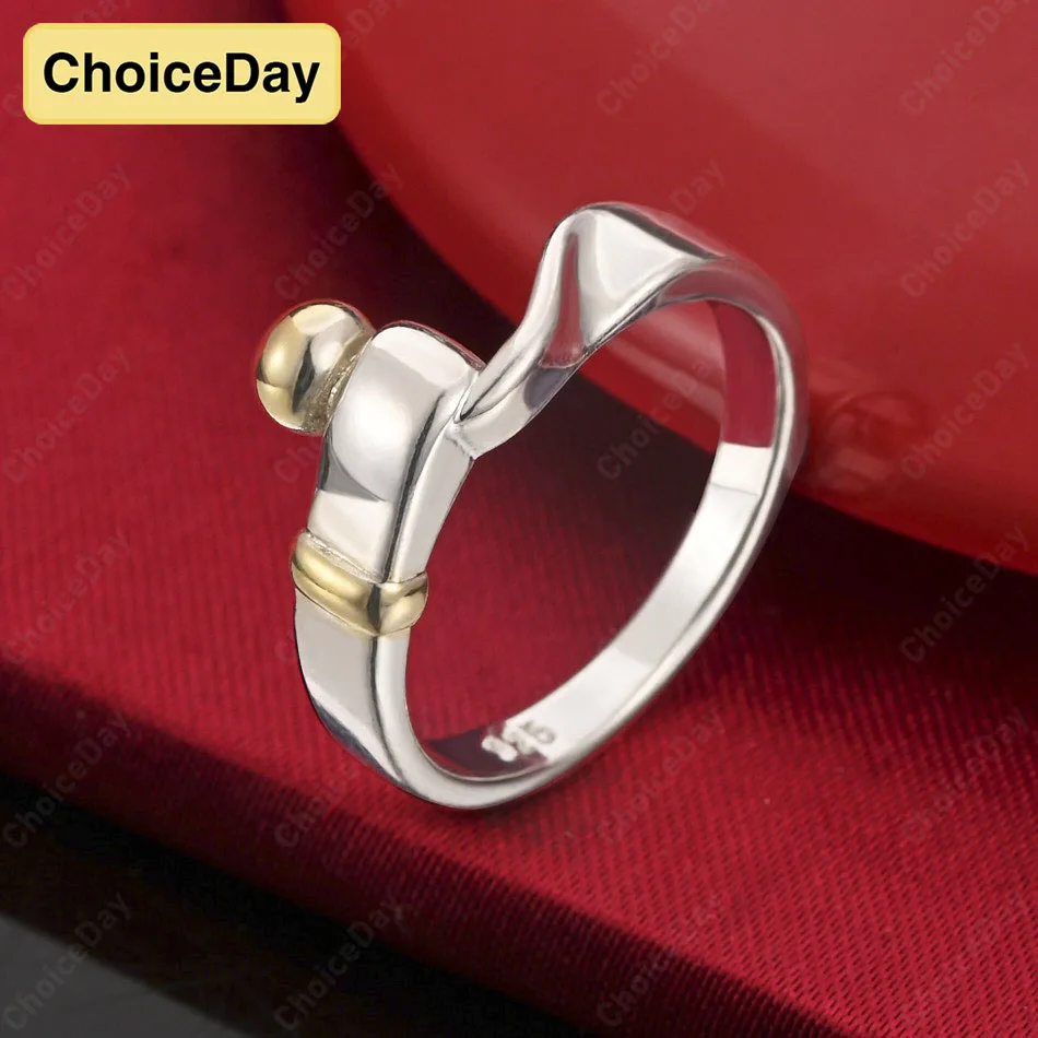

ChoiceDay Charm 925 Sterling Silver 7-10 Exquisite Geometric Ring Women's Wedding Engagement Accessories Jewelry