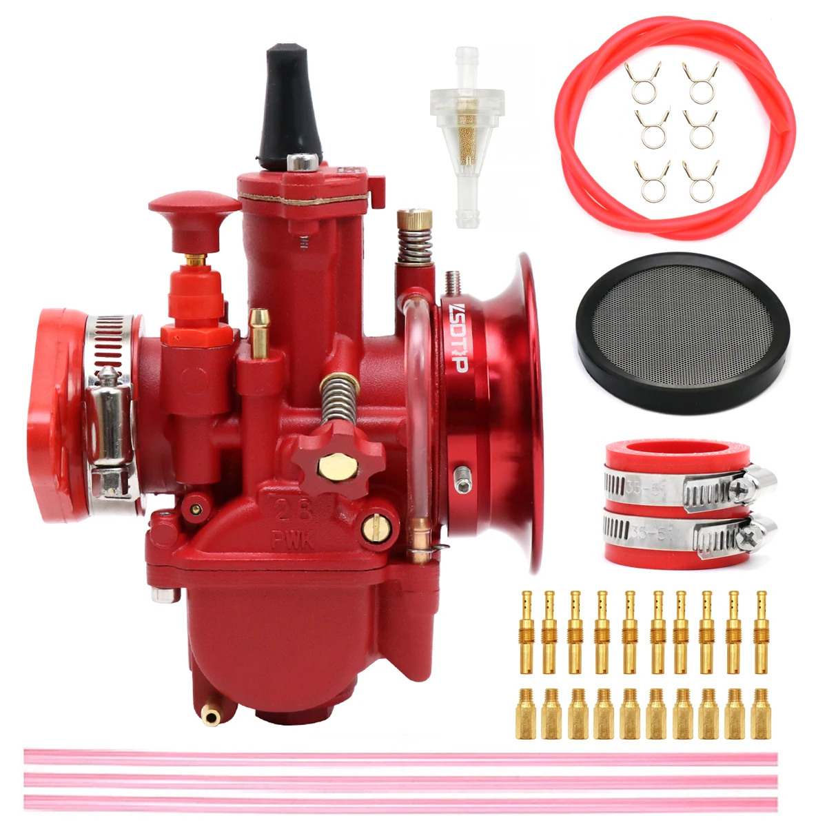 

Alconstar Motorcycle Racing Carburetor High Performance 21-34mm with PWK Power Jet Carb For 2/4T Koso Motocross Karb Scooter ATV