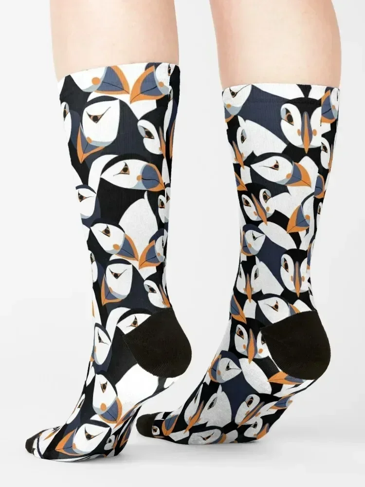 Puffins with orange beaks Socks soccer anti-slip christmas stocking gifts anime Men's Socks Luxury Women's