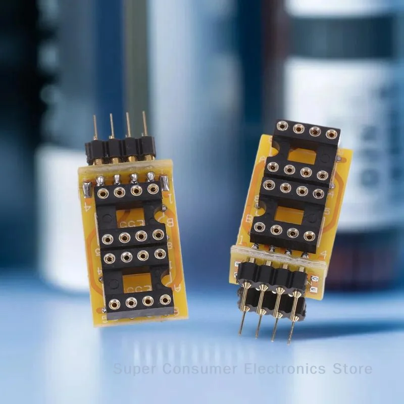 Dual Single Op-Amp Adaptor for Audio OPamp; DIP8 to Single Operational Amplifier; Suitable for NE5534 AD797 OPA627.