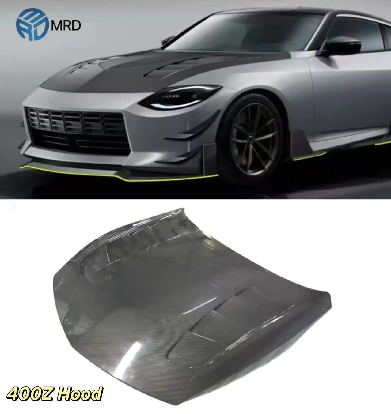 

MRD Dry Carbon Fiber RZ34 400Z Engine Hood with Scoop for Nissan Z 400Z RZ34 2023 Hood Bonnet