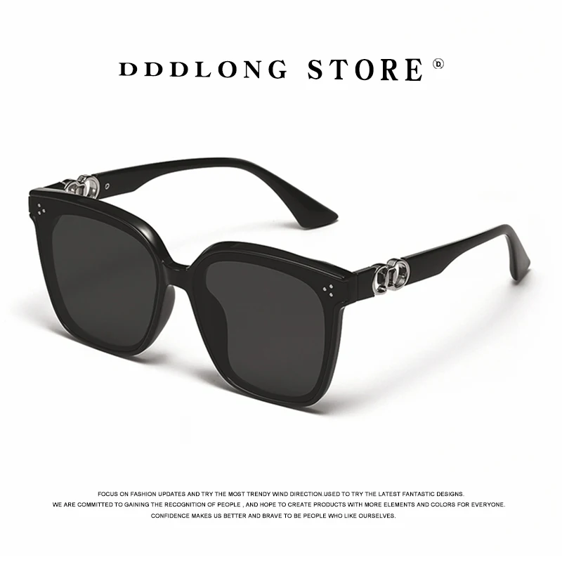 DDDLONG Retro Fashion Square occhiali da sole donna uomo occhiali da sole Classic Vintage UV400 Outdoor Shades Frame D160