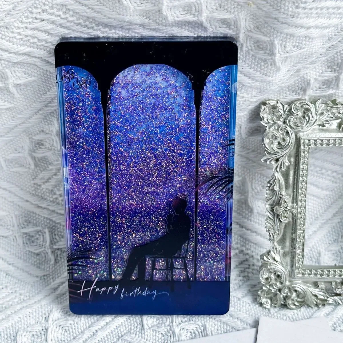 

Love and Deep Space Rafayel Birthday Silhouette Cosplay Drifting Sand Mahjong Game Peripheral Standing Cards Birthday Gift